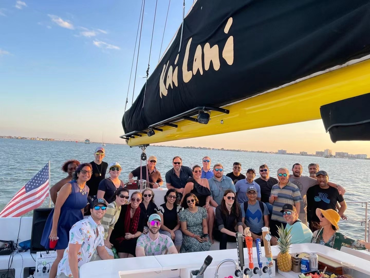 Team sailing offsite aboard the Kai Lani